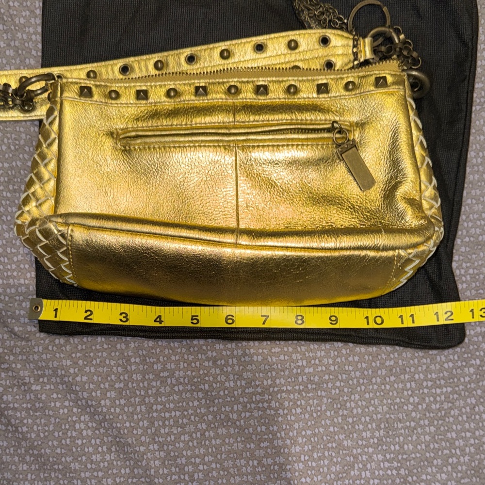 Just Cavalli Gold Studded Shoulder Bag - Picture 7 of 9